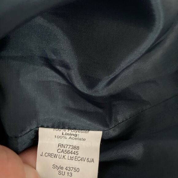 🟢J.Crew Factory Navy w/white polka dots Dress Sz 8 - Picture 7 of 7